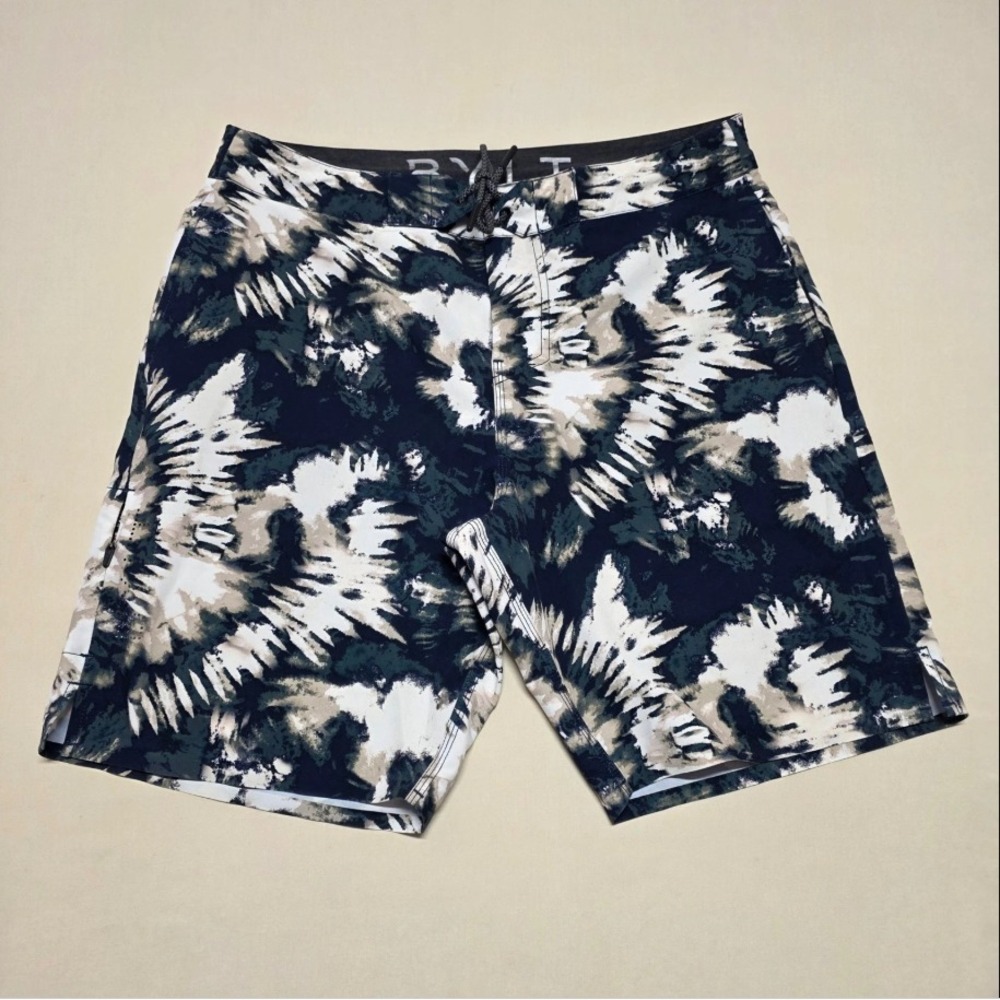 BYLT Basics Coastal Board Short Men Medium Tie Dye Linnerless Hybrid Shorts